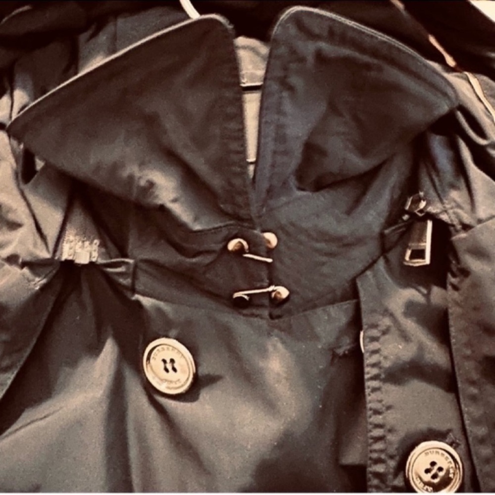 Burberry | Coat/Jacket | Burberry Brit Rain Jacket with Detachable Hood … - Picture 14 of 16